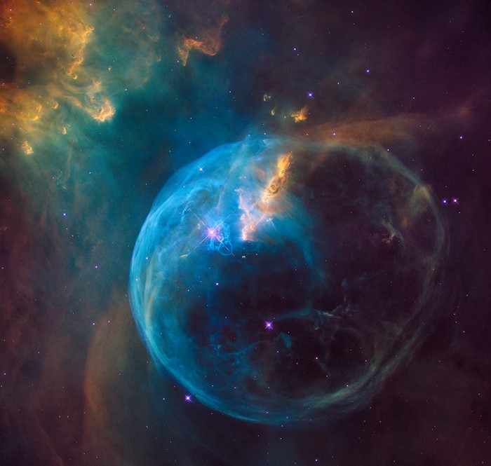 NGC 7635 The Bubble Nebula in space