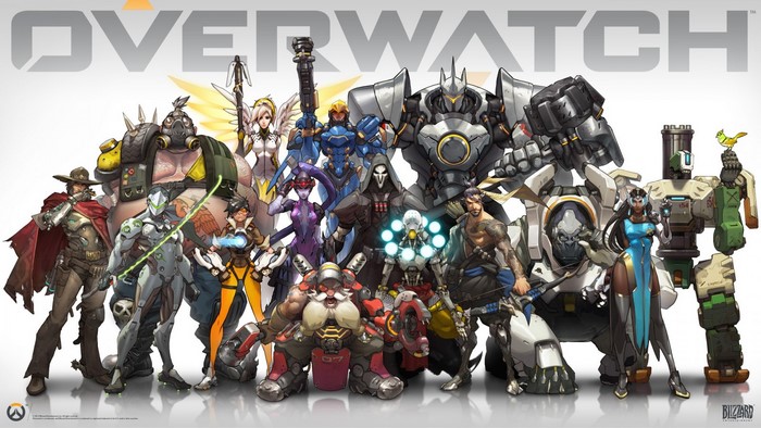 Overwatch characters lineup by Blizzard Entertainment