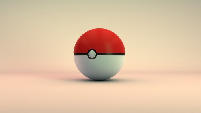 A 3D render of a Pokeball
