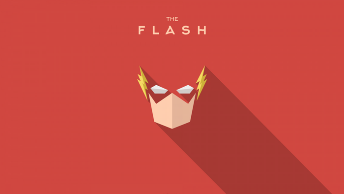 The Flash minimalist mask illustration