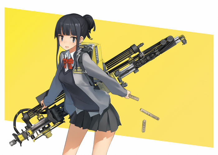 Anime girl with a large weapon