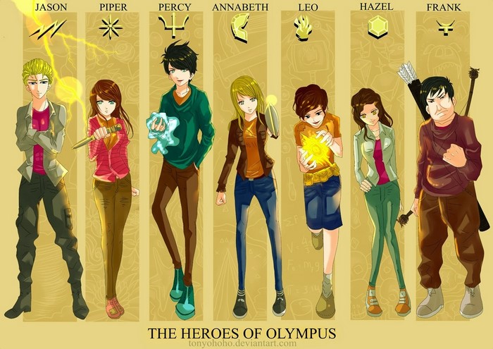 The Heroes of Olympus characters illustration