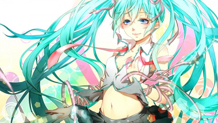 Hatsune Miku from Vocaloid illustration