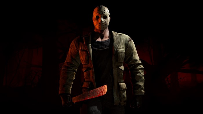 Jason Voorhees from Mortal Kombat X holding a machete