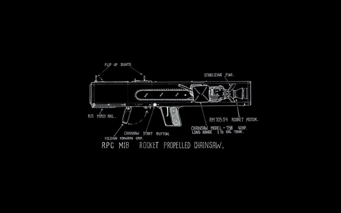 Rocket Propelled Chainsaw Blueprint