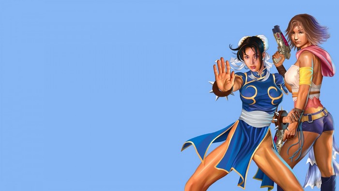 Chun-Li and Yuna from Street Fighter and Final Fantasy