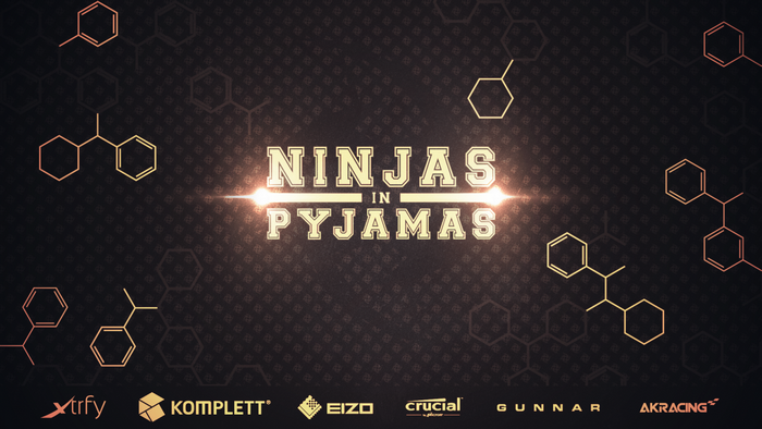 Ninjas In Pyjamas esports team logo with sponsors