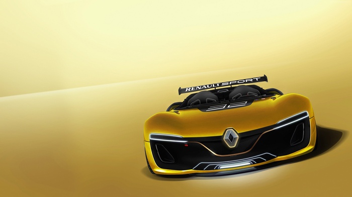 Yellow Renault Sport Spider concept car