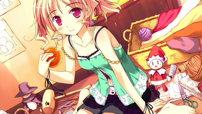 Agnes Boulange from Shukufuku no Campanella sewing