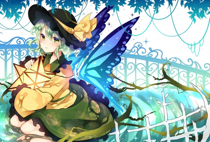 Komeiji Koishi from Touhou with Butterfly Wings
