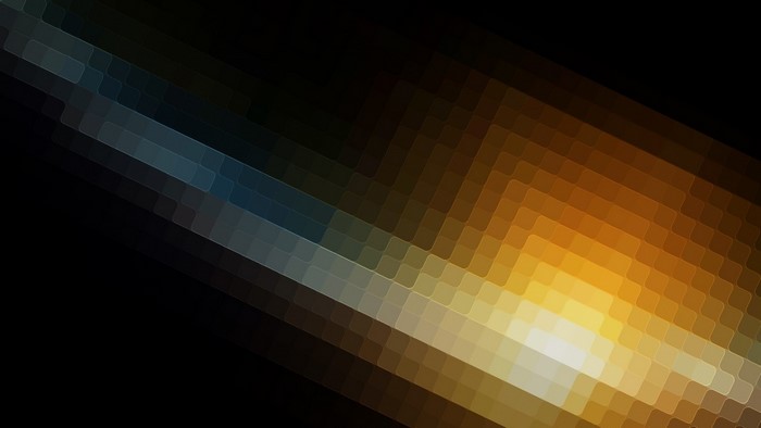 Abstract digital art with yellow and blue light