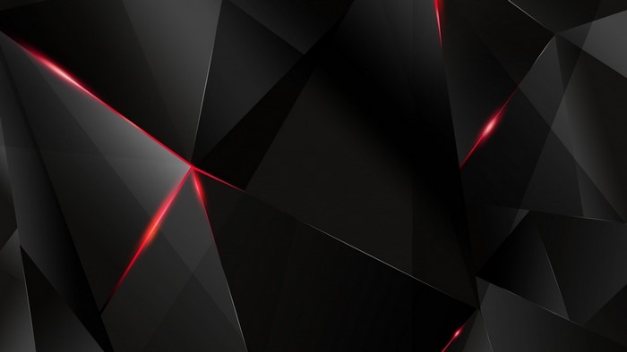 Abstract black and red geometric shapes