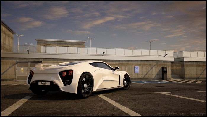 Zenvo ST1 sports car parked in a lot