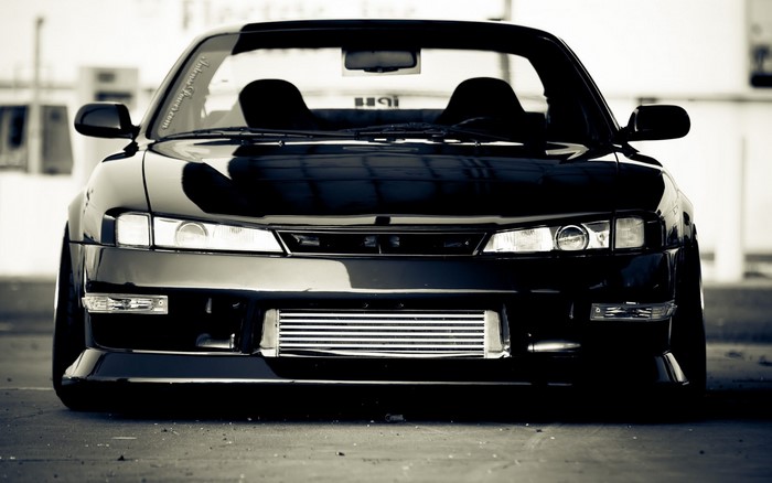Black Nissan 240SX S14 Tuner Car