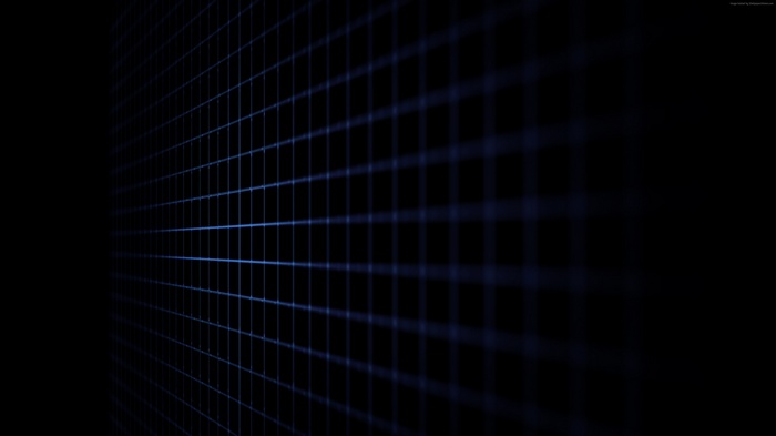Blue grid on black background