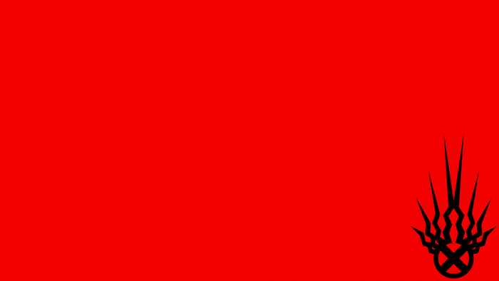 Static X logo on red background