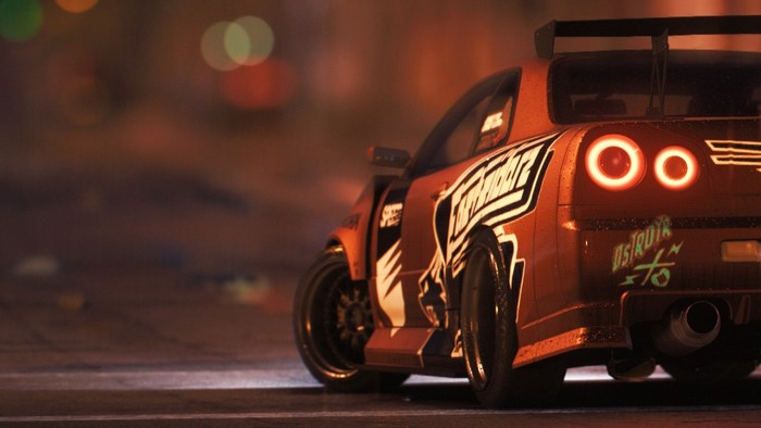 Need for Speed 2016 sports car in the rain