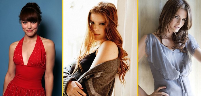 Rachel McAdams, Kate Mara, and Stana Katic collage