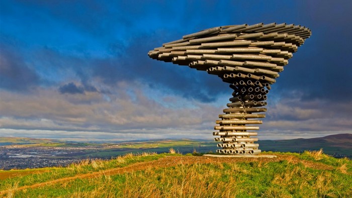 Singing Ringing Tree sculpture in Burnley, England