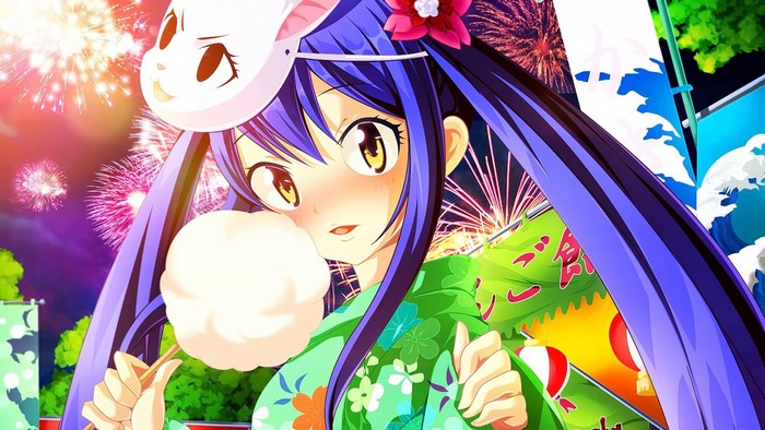 Wendy Marvell from Fairy Tail with Cotton Candy