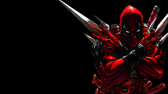 Deadpool with swords and daggers