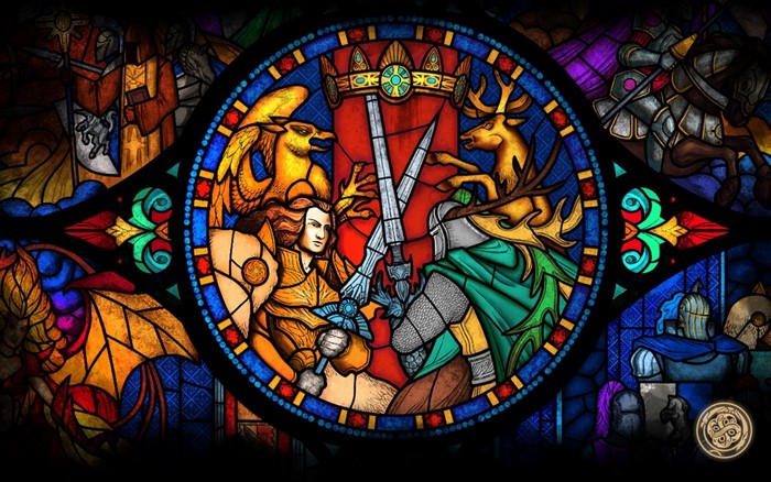 Heroes of Might and Magic stained glass window