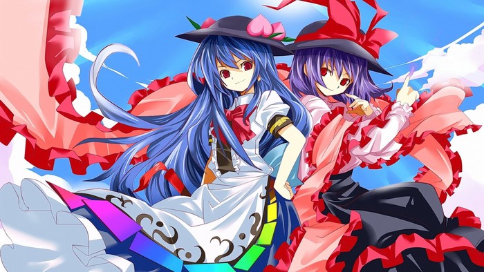 Hinanawi Tenshi and Nagae Iku from Touhou