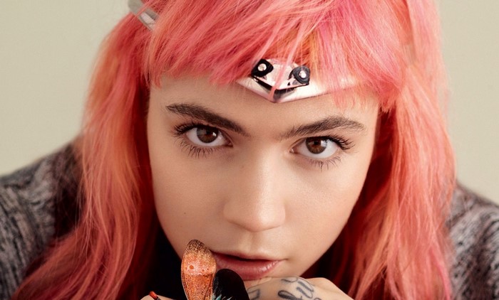 Close-up Portrait of Woman with Vibrant Pink Hair
