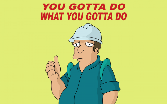 Philip J. Fry from Futurama with quote
