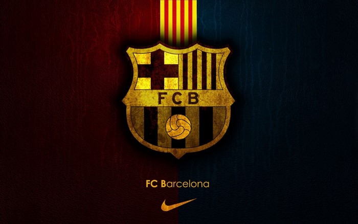 FC Barcelona logo and Nike symbol