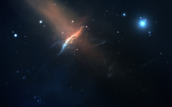 Stars and nebula in outer space
