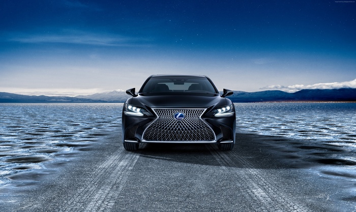Black 2018 Lexus LC 500h 4K