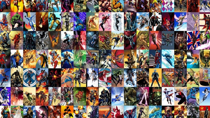 Collage of Marvel Comics Superheroes