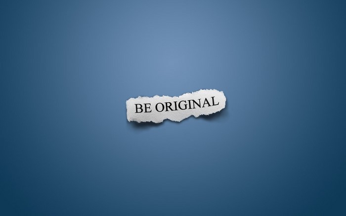 Torn paper with "BE ORIGINAL" text
