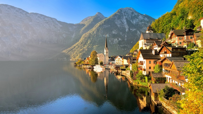 Hallstatt Village and Lake, Austria