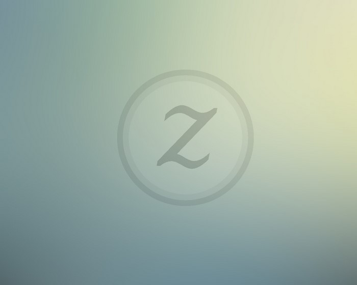 Abstract blurred background with a stylized letter Z in a circle
