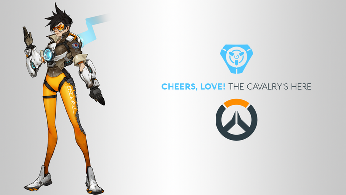 illustration, video games, logo, cartoon, Overwatch, Tracer Overwatch ...