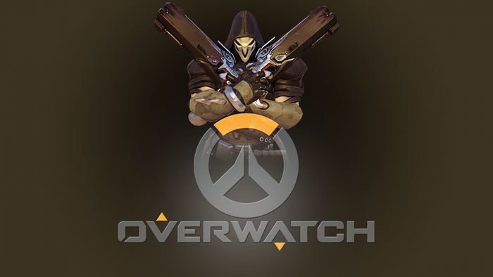 Reaper from Overwatch with game logo