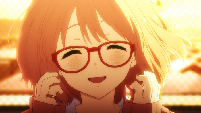 Mirai Kuriyama from Kyoukai no Kanata smiling