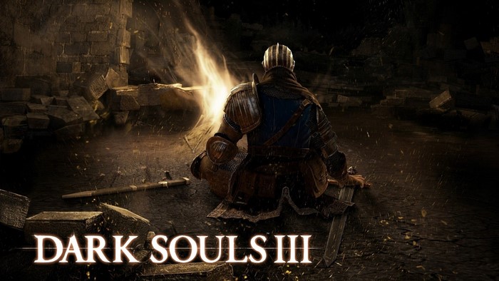 Dark Souls III Knight Sitting by Bonfire
