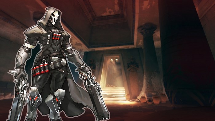 Reaper from Overwatch in a tomb