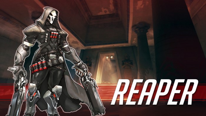 Reaper from Overwatch in a temple