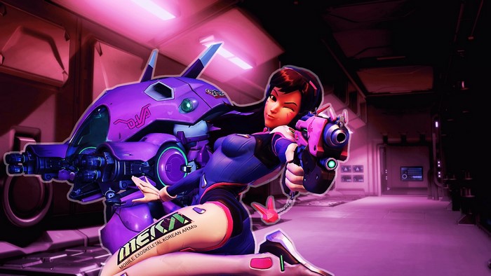 D.Va from Overwatch in her MEKA suit