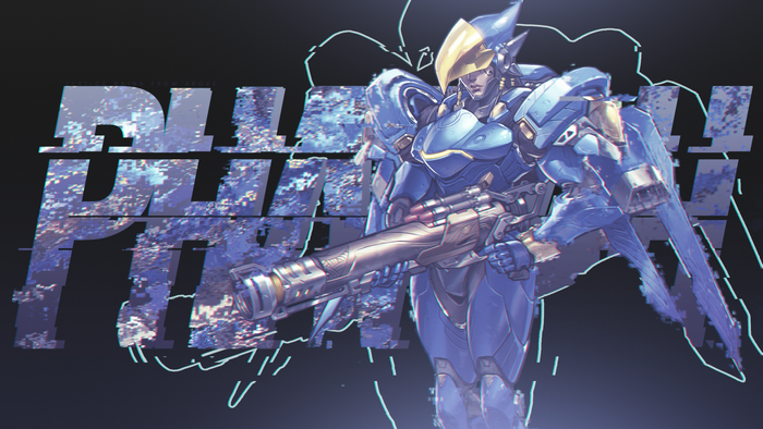 Pharah from Overwatch with a rocket launcher