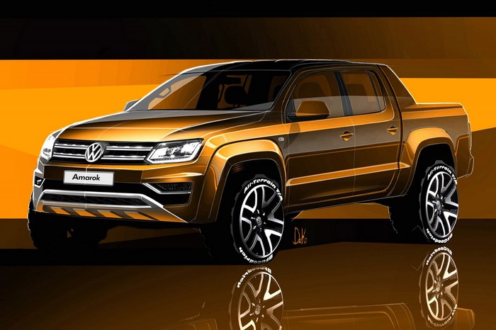 Volkswagen Amarok pickup truck sketch