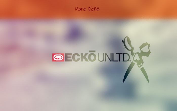Marc Ecko Unlimited logo with skull and scissors graphic