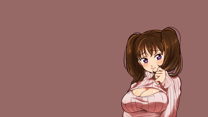 Diane from The Seven Deadly Sins wearing a keyhole turtleneck