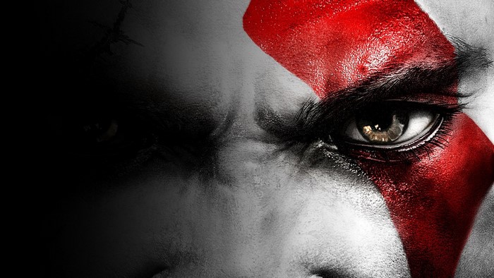 Kratos from God of War close-up portrait