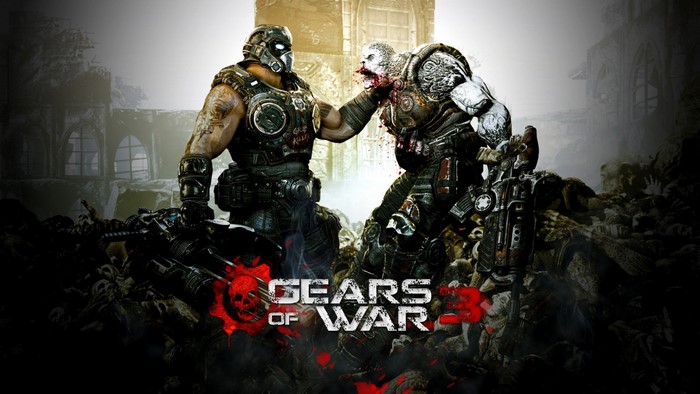 Gears of War 3 Marcus Fenix and Locust Drone
