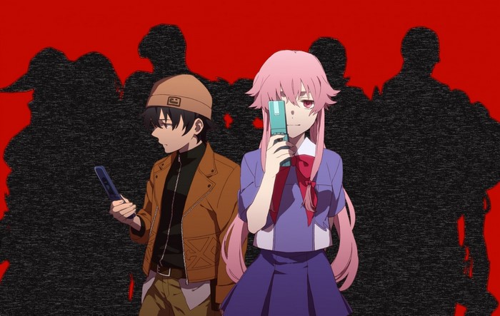 Yukiteru Amano and Yuno Gasai from Mirai Nikki